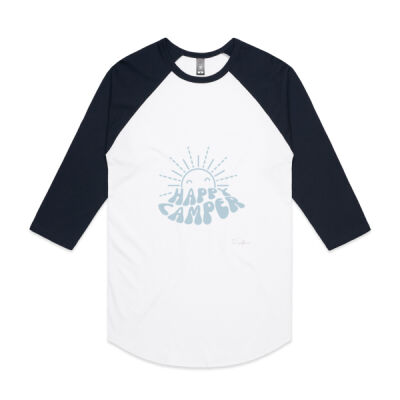 Happy Camper - AS Colour - 3/4 Raglan Baseball Sleeve Tee Thumbnail